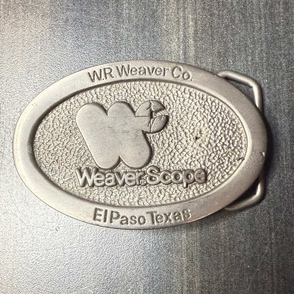 WR Weaver Co. Weaver Scope Belt Buckle Solid Brass Custom El Paso Texas